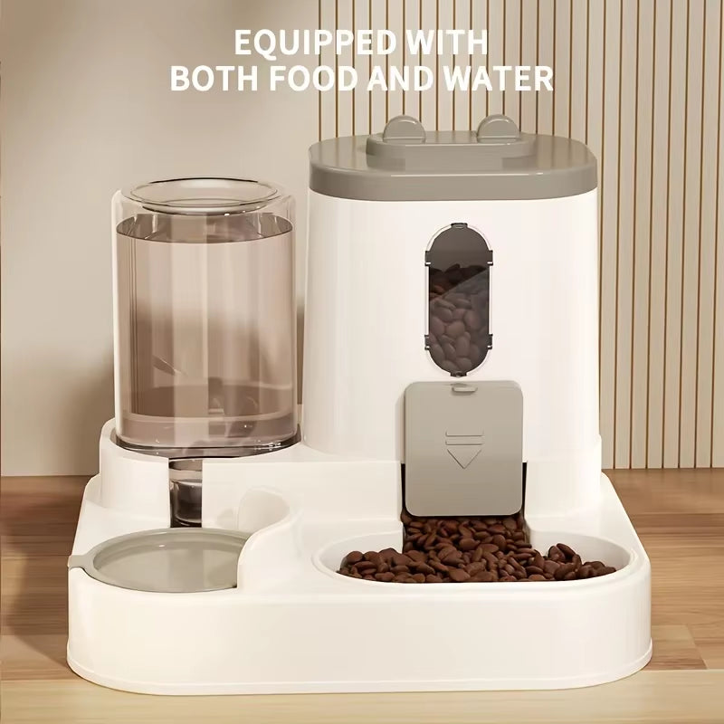 2In 1 Cat Food Dispenser Water and Food Integrated Fully Automatic Cat Food Feeding and Water Dispenser Cute Water Dispenser