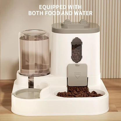 2In 1 Cat Food Dispenser Water and Food Integrated Fully Automatic Cat Food Feeding and Water Dispenser Cute Water Dispenser