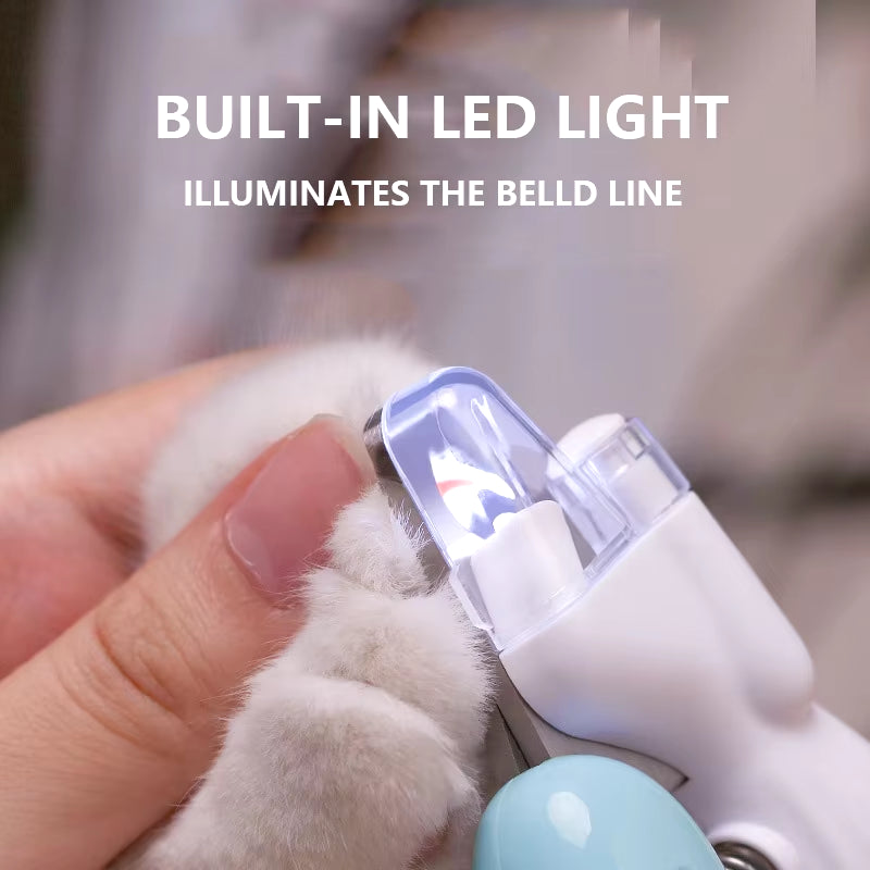 Professional Pet Nail Clippers with Led Light Pet Claw Grooming Scissors for Dogs Cats Small Animals Paw Nail Trimmer Pet Supply