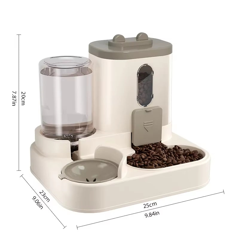 2In 1 Cat Food Dispenser Water and Food Integrated Fully Automatic Cat Food Feeding and Water Dispenser Cute Water Dispenser