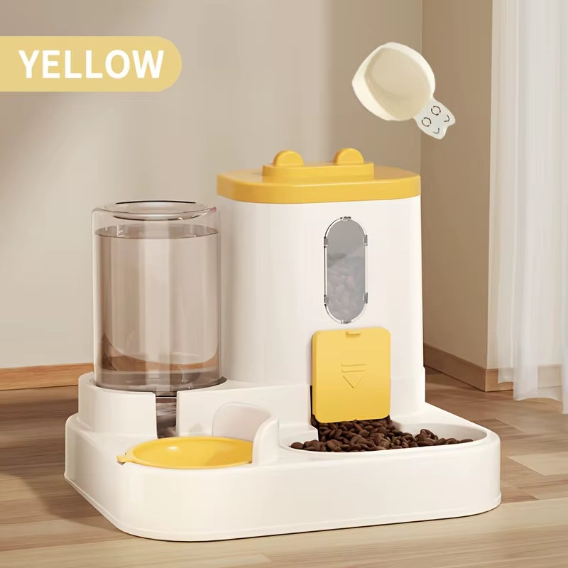 2In 1 Cat Food Dispenser Water and Food Integrated Fully Automatic Cat Food Feeding and Water Dispenser Cute Water Dispenser