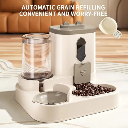 2In 1 Cat Food Dispenser Water and Food Integrated Fully Automatic Cat Food Feeding and Water Dispenser Cute Water Dispenser